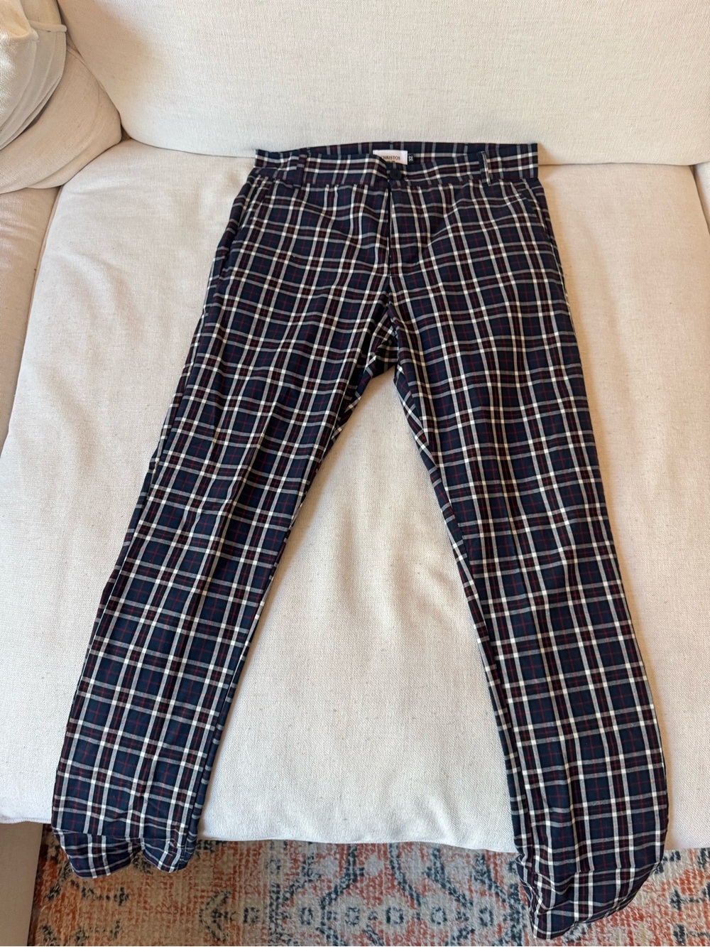 Christos New York Dinero Plaid Slim Trousers